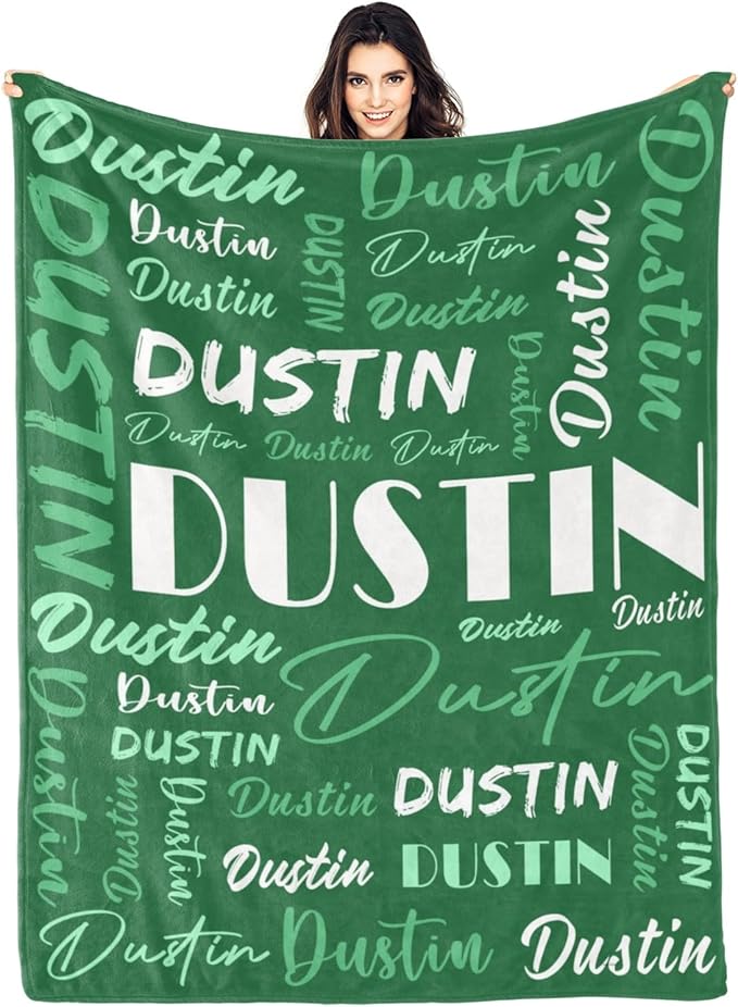 Personalized Blankets for Kids with Names Customized Blankets with Name for Adult Custom Blanket Gift for Birthday Christmas Valentines Day Gift