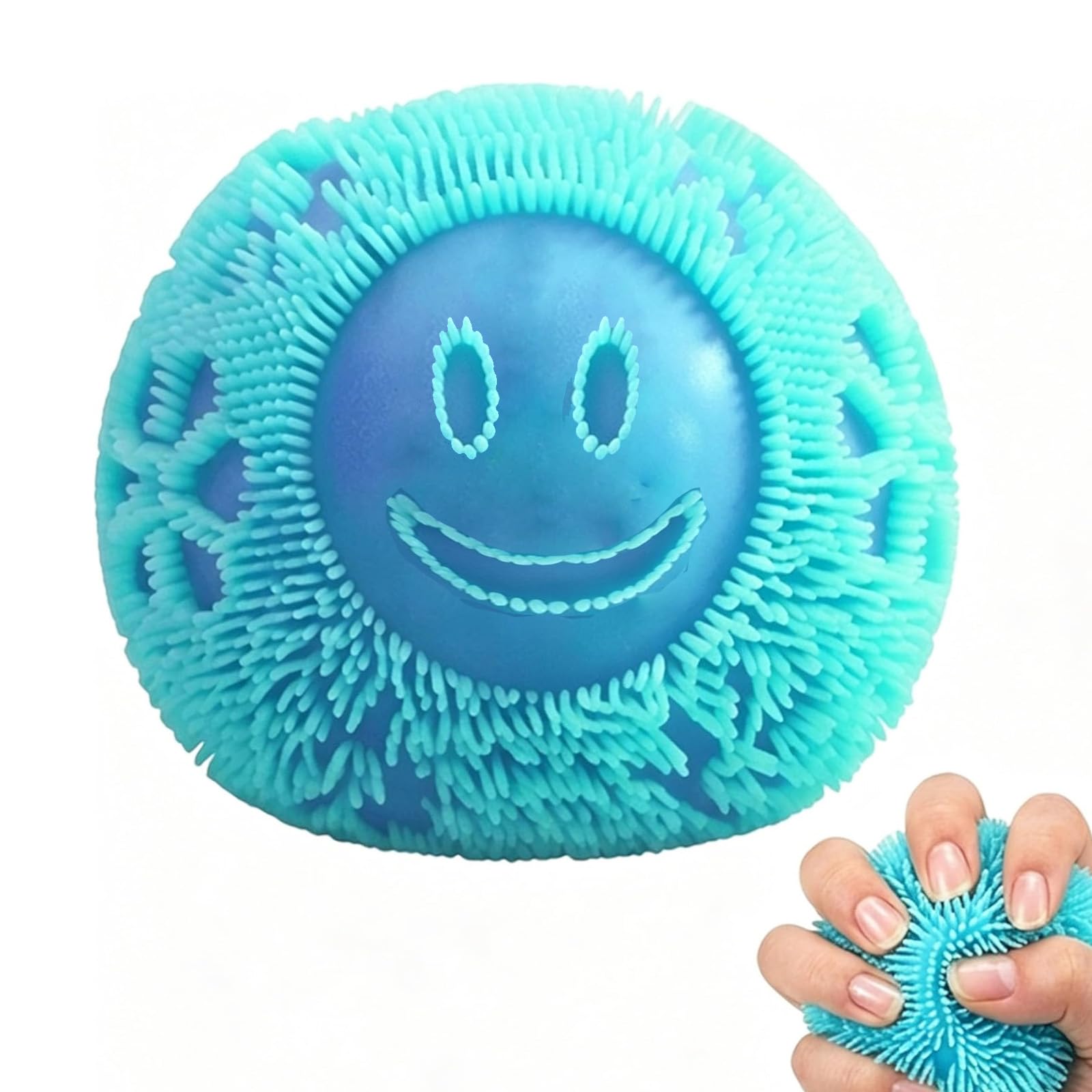 suction Random Color 6CM Fuzz Ball Desktop Decoration, Soft Textured Decorative Piece, Blue Colour Accent for Home and Office Display, Colour Variations Available for Stylish Interior Arrangements