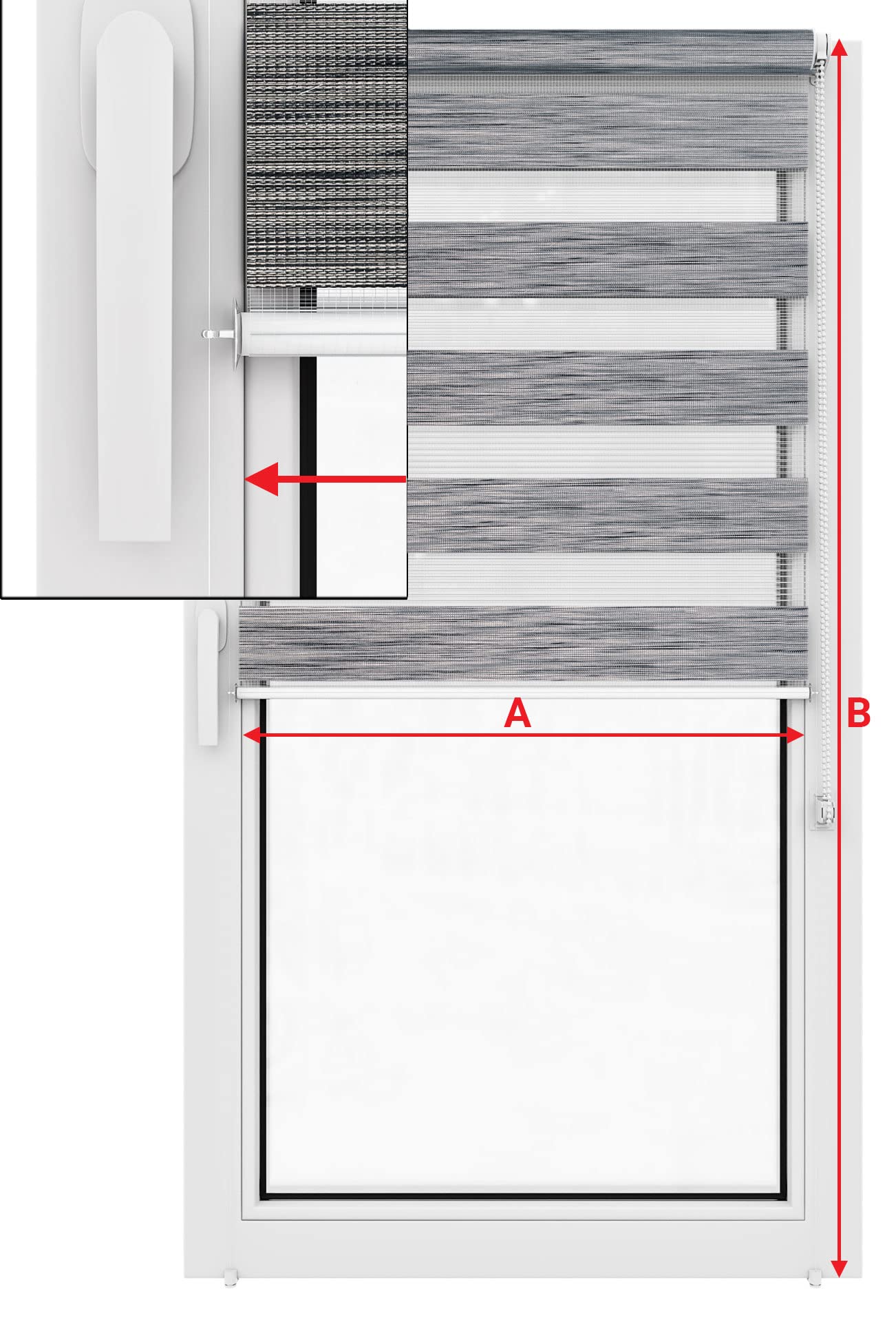Podwójna roleta bez wiercenia, materiał 123cmx220cm, roleta Klemmfix, Easyfix, przepuszczająca światło i zaciemniająca, Day&Night, zaciskowa roleta przeciwsłoneczna, do okien i drzwi