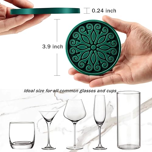 Miniatura 9 de Posavasos de silicona para bebidas, resistentes y reutilizables, gran regalo para cumpleaños, inauguración de la casa, decoración de habitación,