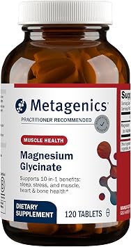 Metagenics Magnesium Glycinate, Calm & Sleep Support, 120 Tablets