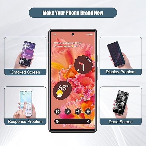 Miniatura 17 de Pantalla digital OLED compatible con Google Pixel 6 Pro GLUOG G8VOU 6.71 pulgadas, pantalla LCD táctil con herramientas