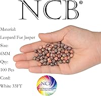 Vista 311 de 200 cuentas redondas y sueltas de cristal de cuarzo gris natural de 0.32 pulgadas (8 mm) para joyería y manualidades