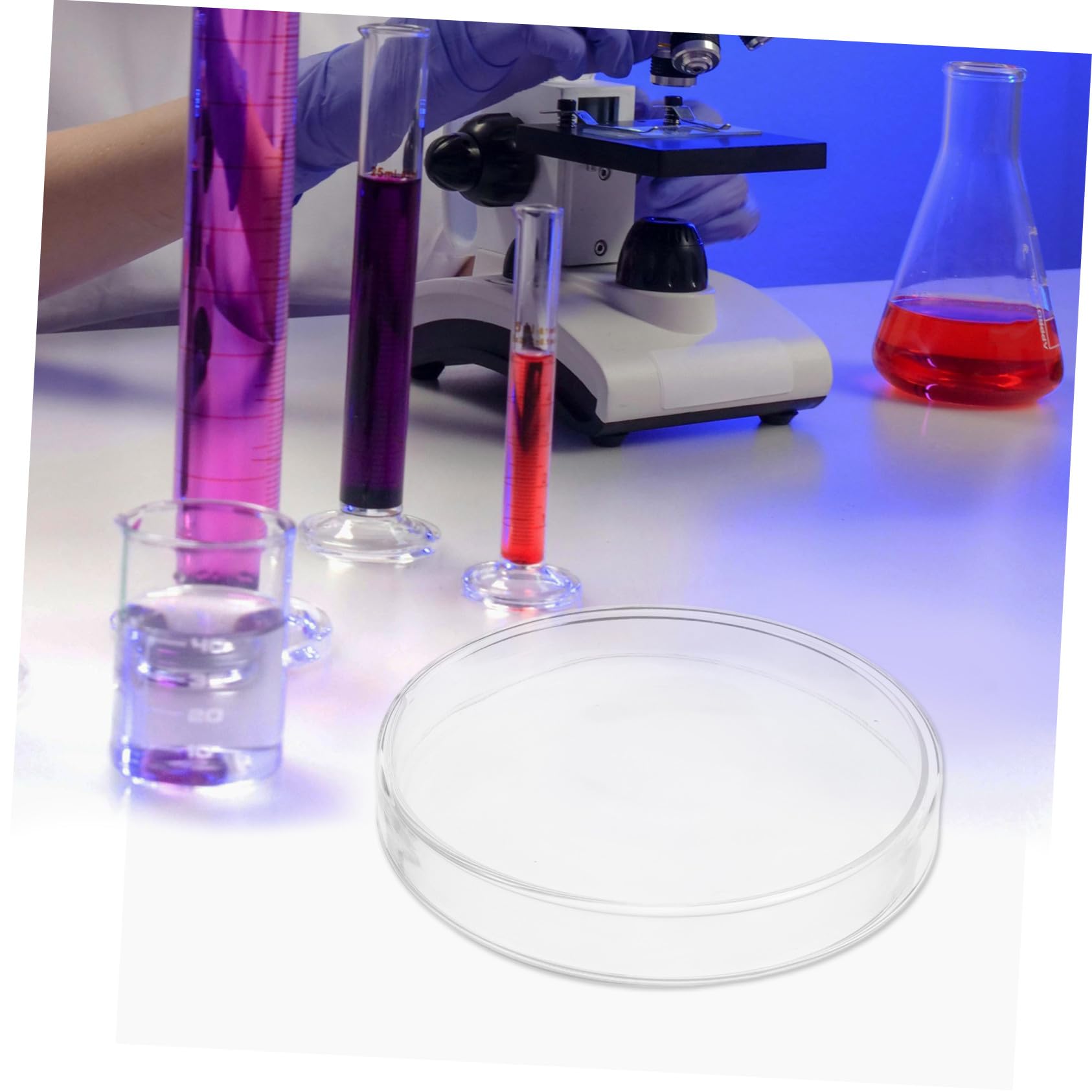 Alipis Glas-petrischale Mit Deckel Transparentes Borosilikatglas Verdickte Kulturschale Für Labor Mikrobiologische Studien Hohe Festigkeit Bei Temperaturen