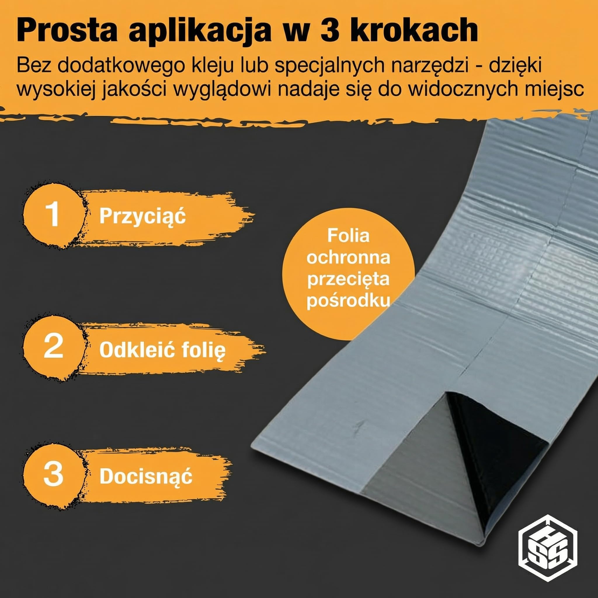 HSS Nastro butilico EPDM, 1,3 mm, rinforzato con tessuto, nastro adesivo di riparazione e sigillante, impermeabile, resistente ai raggi UV, elastico e forte adesione