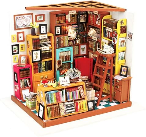 Amazon Wyd Sam本屋diy木製ドールハウスミニチュア人形house Ledライトアセンブリキット3dパズルクラフトトイクリエイティブ子供誕生日ギフト ハウス おもちゃ Amazon Wyd Sam本屋diy木製ドールハウスミニチュア人形house Ledライトアセンブリキット3dパズルクラフトトイクリエイティブ子供誕生日ギフト ハウス おもちゃ