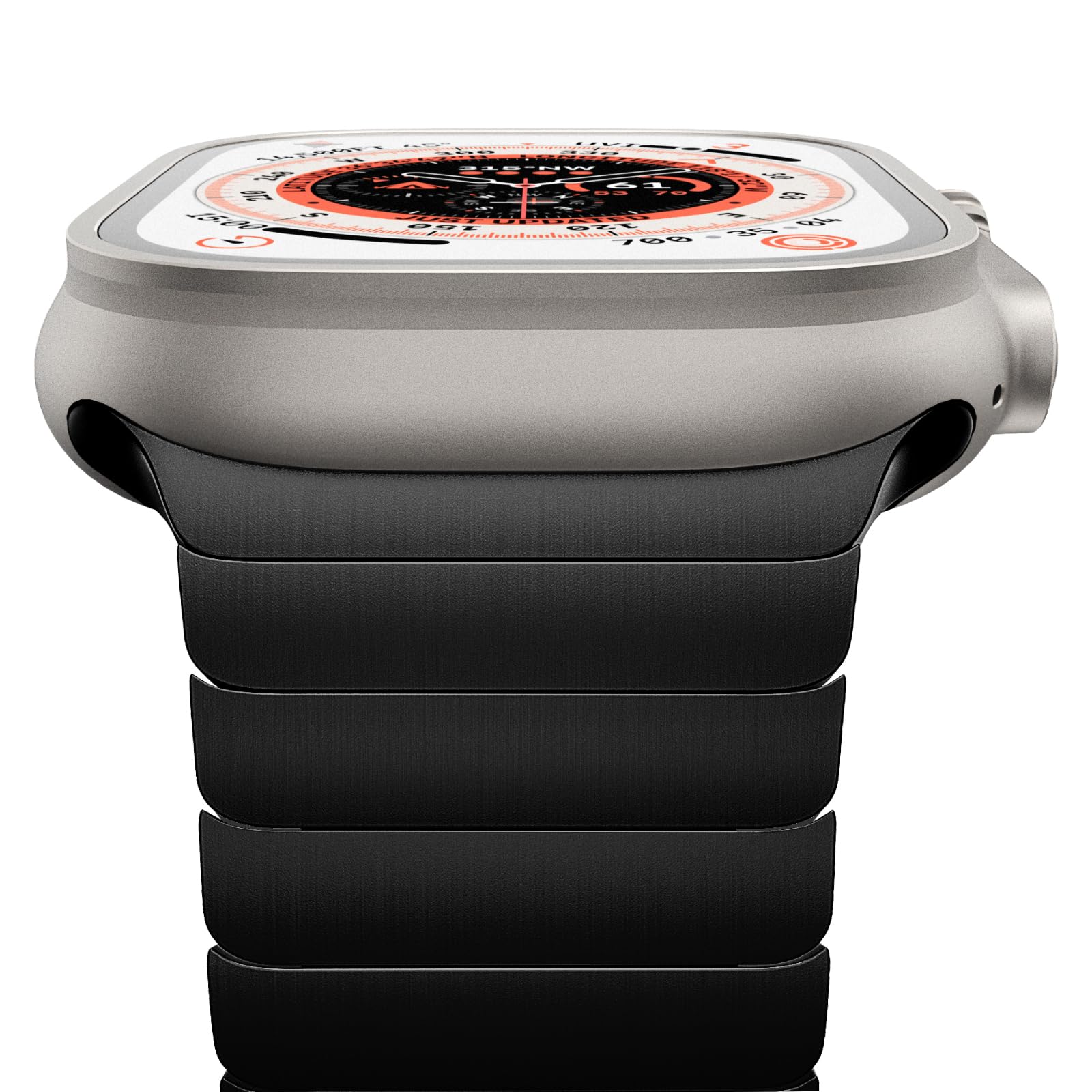 EPULY Compatible with Apple Watch Ultra 2 Band 49mm 45mm 44mm 42mm 41mm 40mm 38mm,Men and Women Stainless Steel Metal Band for iWatch Series SE/9/8/7/6/5/4/3/2/1-Ultra 49mm/45mm/44mm/42mm Black