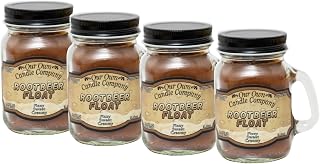 Rootbeer Float Scented Mini Mason Jar Candle by Our Own Candle Company, 3.5 Ounce (4 Pack)