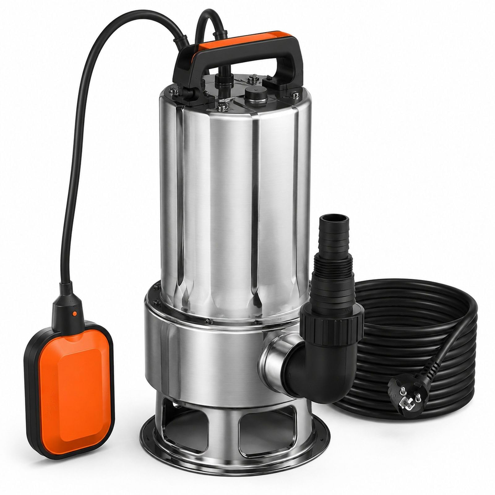 Pompa zanurzeniowa do brudnej wody, 1300 W, przepływ 333,3 l/min, automatyczny wyłącznik pływakowy, adapter wylotowy, stawy ogrodowe, baseny, wanny z hydromasażem