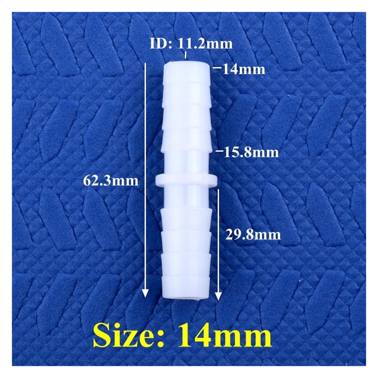 Xuro Conectores directos de plástico de igual diámetro for acuario, bomba de aire, manguera, junta pagoda, accesorios de tubería de agua, 5 a 200 unidades, 4 a 14 mm(14-14mm PE,200 Pieces)