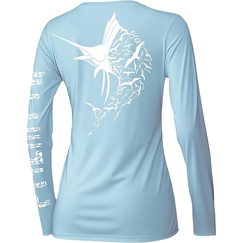 Palmyth Womens UPF 50+ Fishing Shirts Sun Protection Long Sleeve T-Shirt