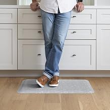 GelPro Designer Cushioned Anti-Fatigue Comfort Floor Mat, Padded Stain-Resistant, Waterproof, Non-Slip Comfort Padded Desk/Office Mat, 20 x 32, Puppy Play Grey Bone