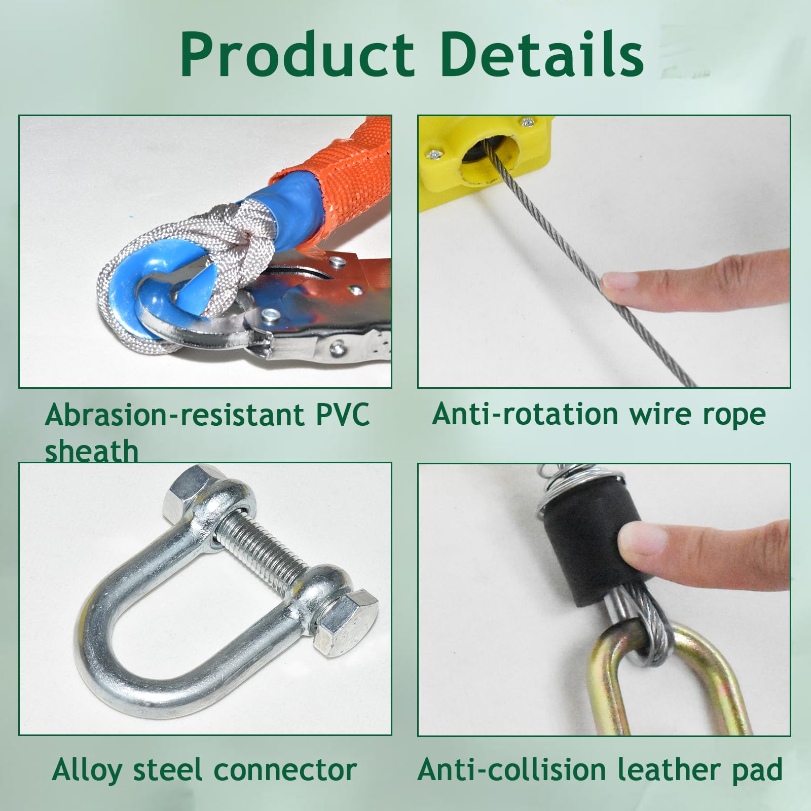 Arnes Linea de Vida Retractil Tejado, 10m Dispositivo Anticaida Retractil Homologado, 150kg Arnes Seguridad Anticaidas Retractil para Trabajo Altura y Tejado con Gancho Giratorio(Amarillo,10m)