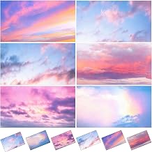 6 Pcs Fluorescent Light Covers Ceiling Lights, 48 Magnets,Sunset