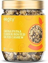 Elegity Masala Cashews 250g | Chataka Pataka Tangy & Spicy Flavoured Kaju | Premium Roasted Crunchy Cashew Nuts | Tea Time & Party Snack | Healthy Munchin