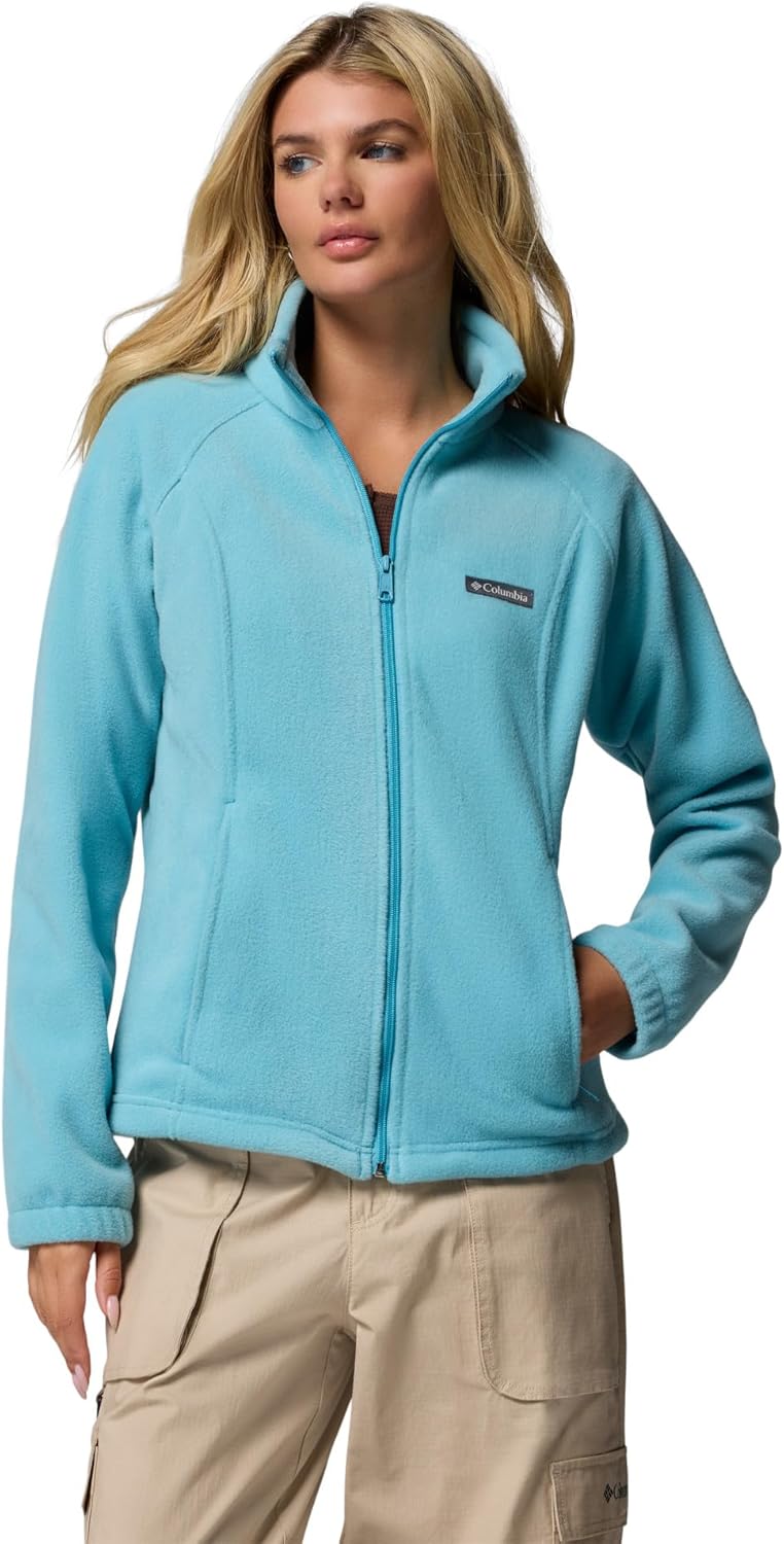 Columbia Womens Benton Springs Full Zip Fleece Jacket, Vintage Blue, Large