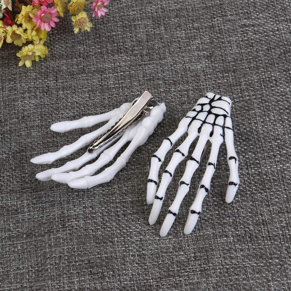 Pack De 8 Horquillas De Esqueleto, Manos Y Huesos, Estilo Punk Y Gótico, Ideales Para Halloween Y Disfraces
