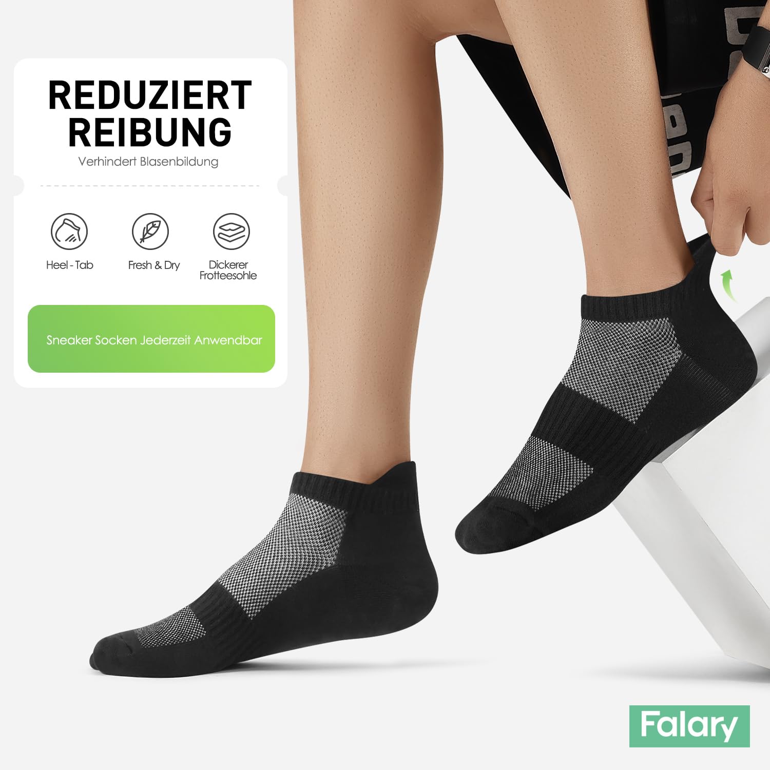 FALARY 10 paia Calzini da Donna Uomo Corte Calze Corti Sportive