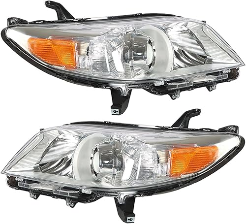 Miniatura 3 de Paquete de 2 faros delanteros de repuesto para Sienna 2011-2013 con lente transparente halógena para el lado del pasajero y del conductor