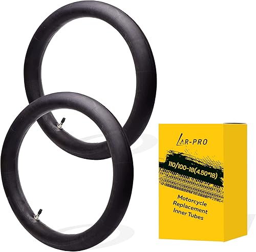 Miniatura 8 de Paquete de 2 tubos interiores de motocicleta 10090-19 (4.10 x 19), tubos de goma natural para motocross de 19 pulgadas, tubos resistentes a