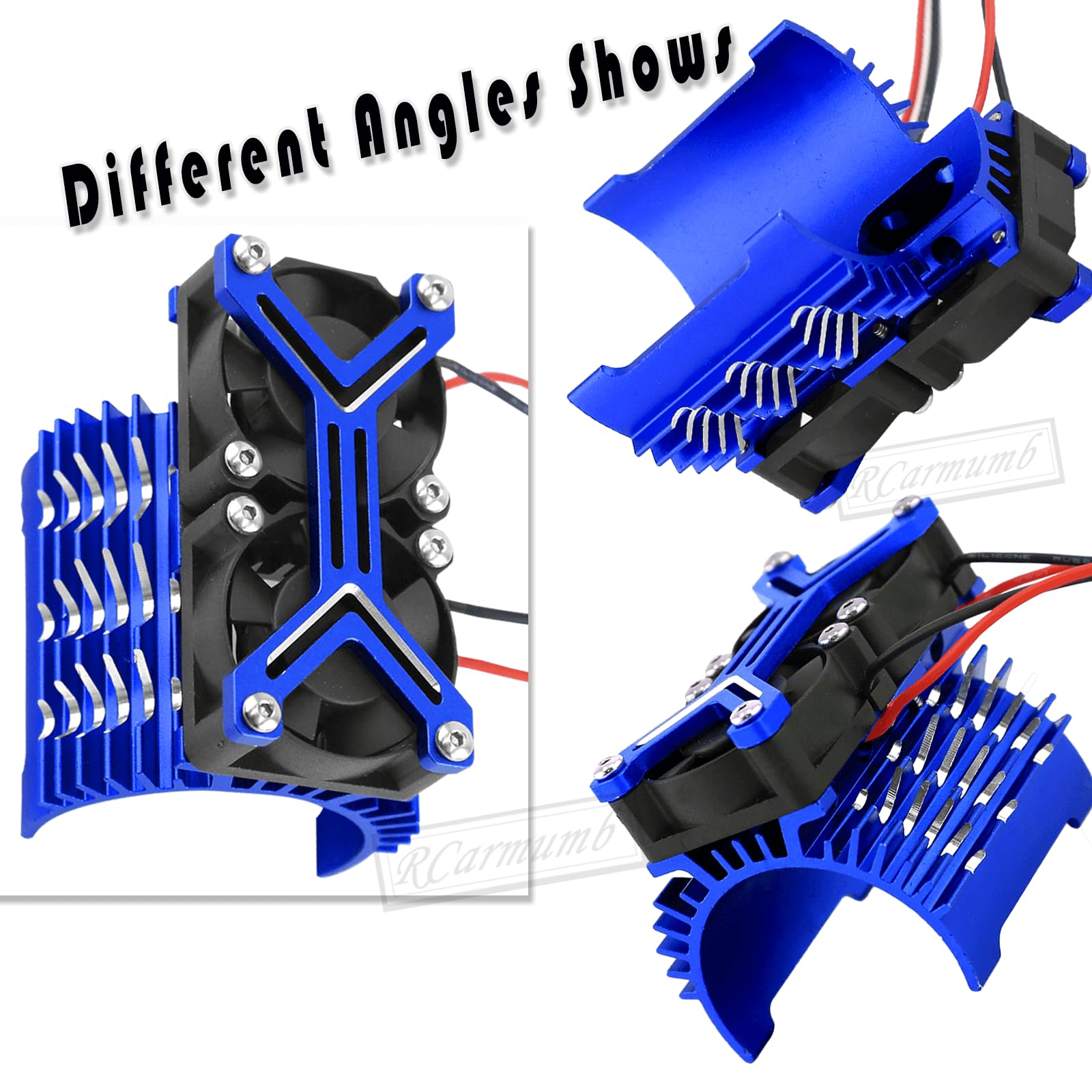 RC Motor Cooling Fan & Heatsink - 20000 RPM 30mm Fan For 1/8 1/7 Arrma Cars & 4274/4068/4268 Motors