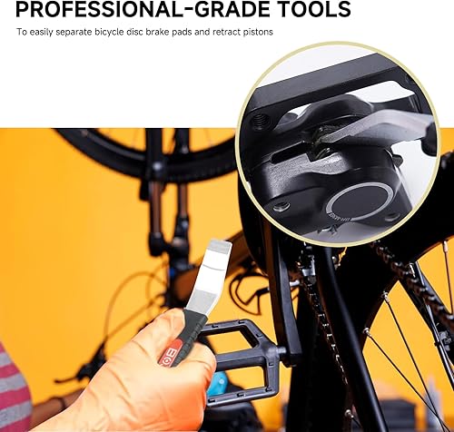 Miniatura 6 de Prensa hidráulica de pistón Kit de herramientas de reparación de freno de disco de bicicleta Juego de 4 piezas con horquilla de tronzado de rotor