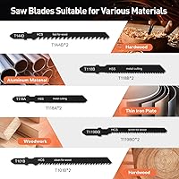 Vista 4 de COMOWARE Juego de 17 piezas de sierra de mano y lima con mecanismo de cambio rápido de hoja, 10 hojas de sierra y 6 limas de precisión