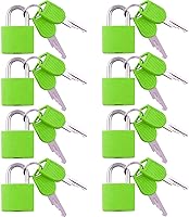 Vista 12 de 8 piezas de candado de metal de latón macizo, mochila, diario, joyero, manualidades, cerradura de enseñanza escolar con llave y cubierta duradera