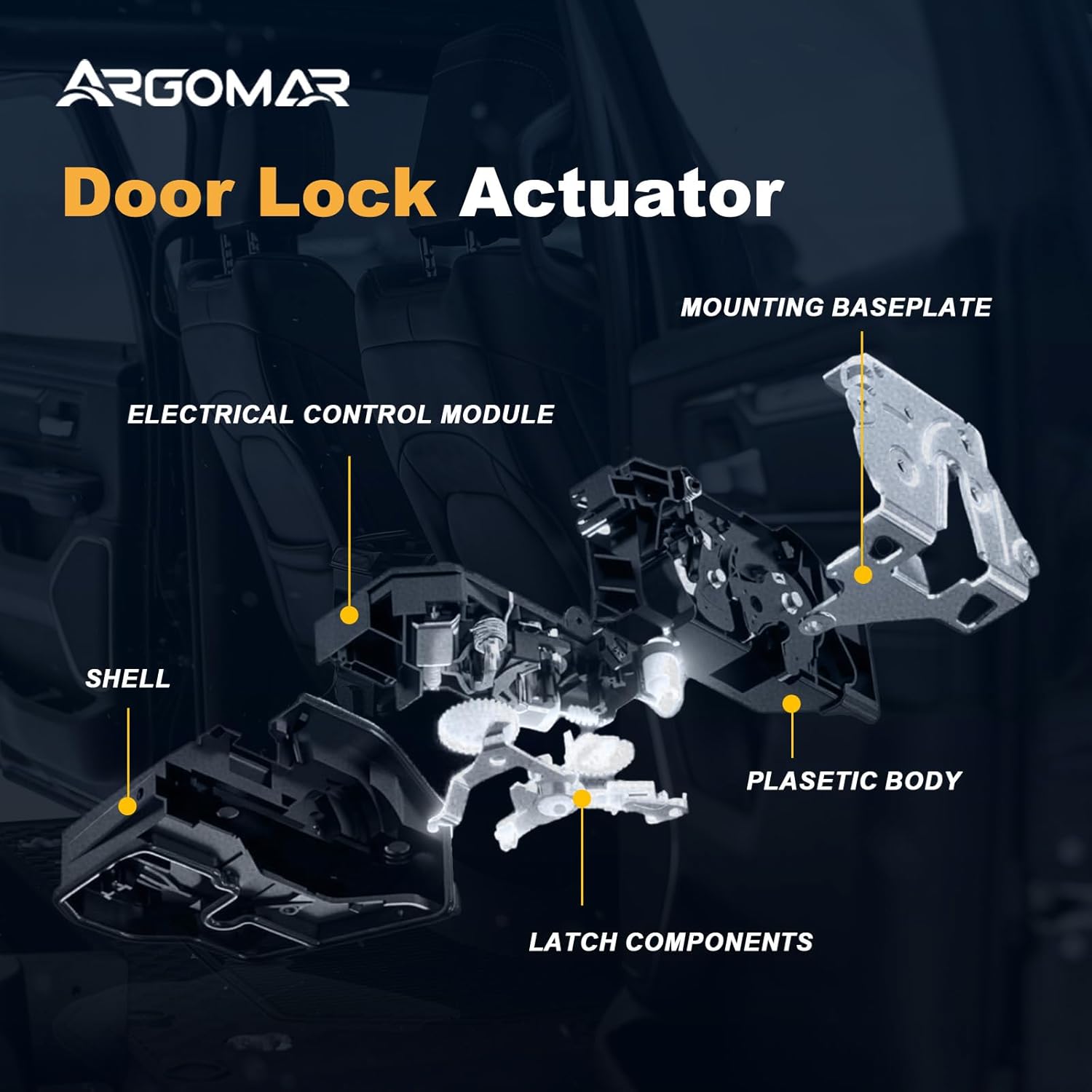 Front Left Driver Side Door Latch Lock Actuator Fits for 2015 Cadillac Escalade ESV,for Chevy Cruze Impala Silverado 1500 2500 3500 Suburban Tahoe, for GMC Sierra 1500 2500 3500 Yukon XL 13597536