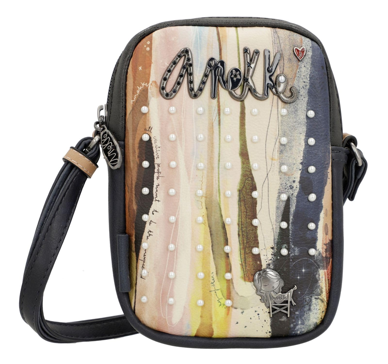 Mini sac bandoulière Studio Anekke, pochette téléphone synthétique aux finitions soignées