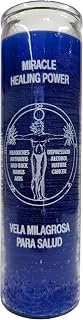 Generic Miracle Healing Power (Vela Milagrosa Para Salud) Blue Pillar Candle