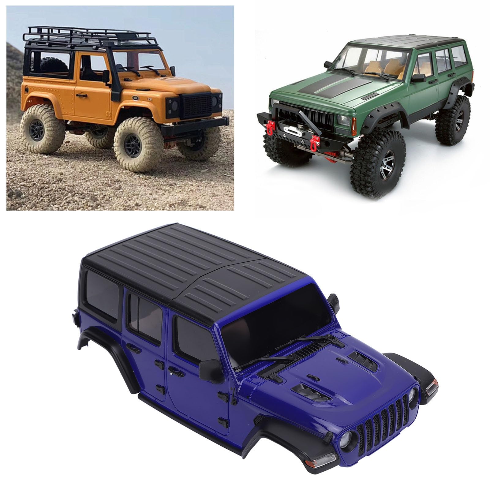 Karoseria RC, Twarda Skorupa Samochodu RC z Tworzywa Sztucznego, Specjalnie Zaprojektowana Dostosuj Swój Samochód RC za pomocą Stylu dla Axial SCX24 (BLUE)