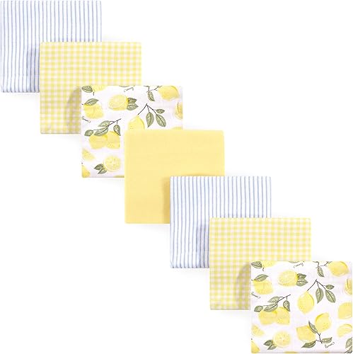 Miniatura 205 de Hudson Baby Paquete de 7 mantas receptoras unisex de franela de algodón para bebé, Dino Friends, talla única Abeja,Azul Verde Dino,Azul