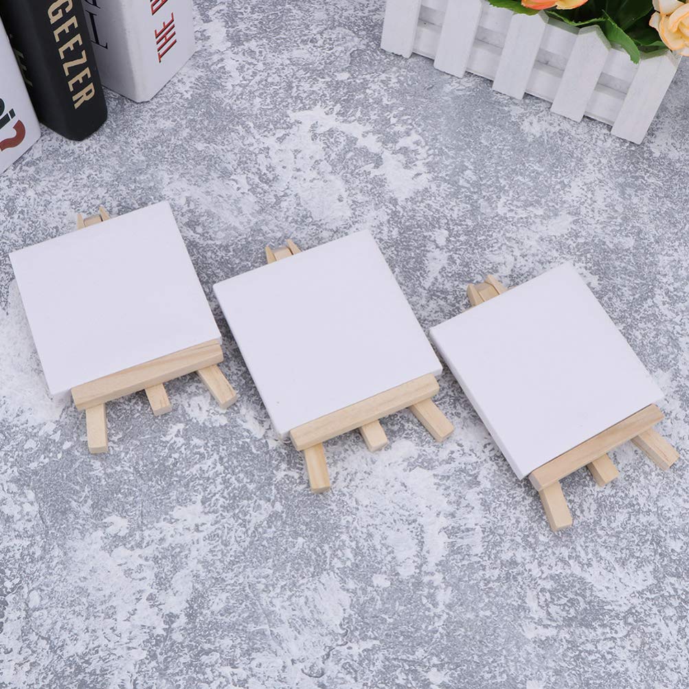 Canvas Painting Kit Mini Canvas Easel Set With Wood Easels - 6 Pack ...