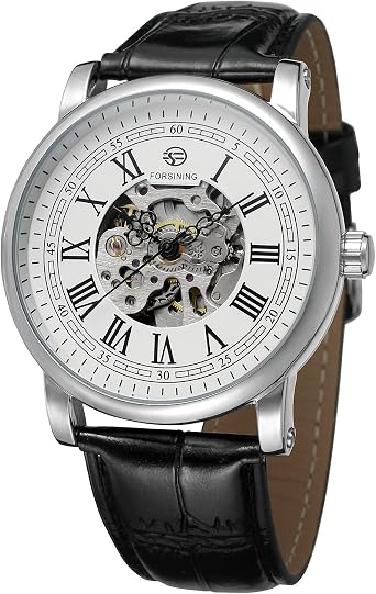 Forsining FSG8051M3S14 - Orologio da polso da uomo con movimento  automatico, con cinturino in pelle trasparente : Amazon.it: Orologi