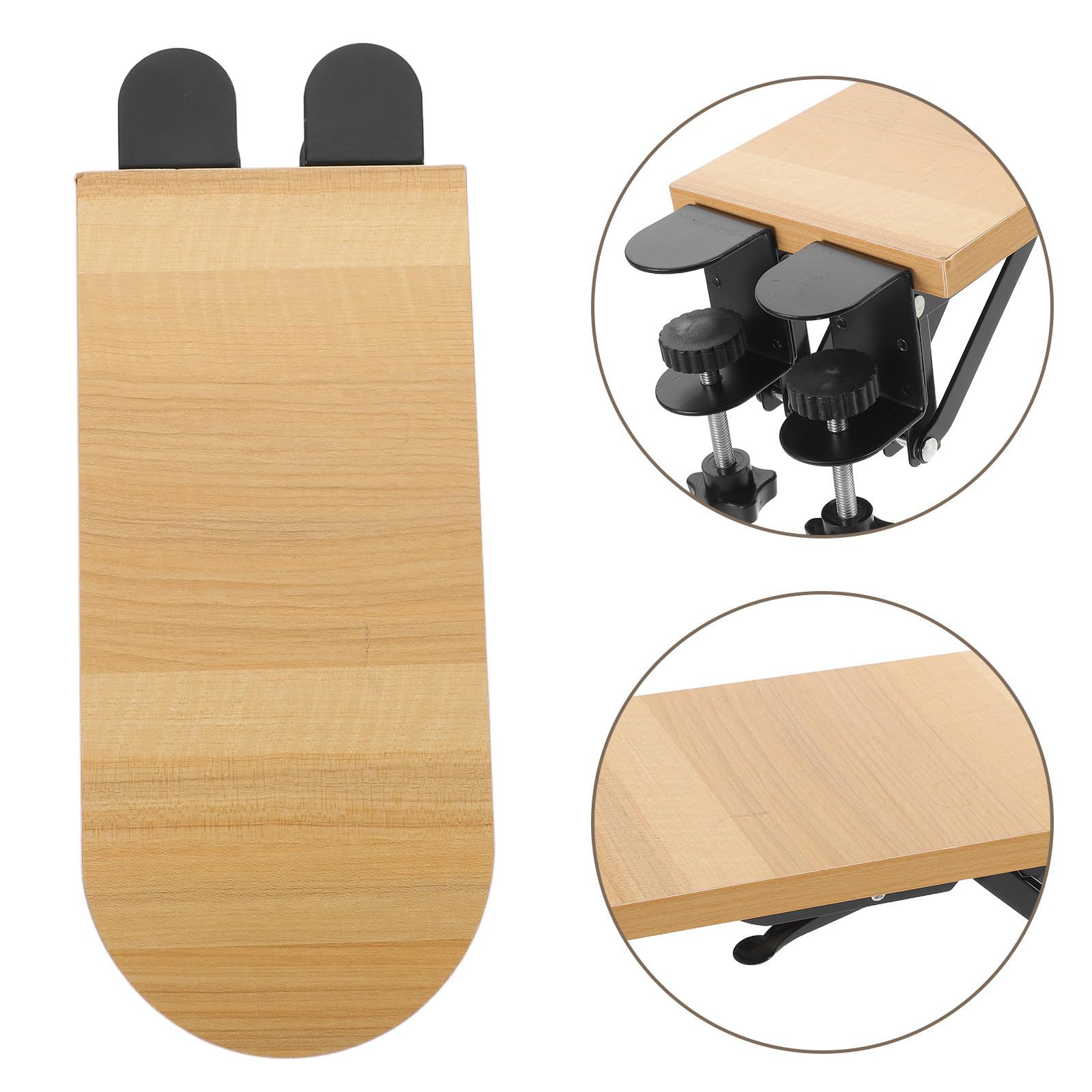 CALLARON Reposabrazos Ergonómico para Escritorio Ángulo y Altura Ajustables, Almohadilla de Apoyo para Codos en Tablero de Densidad, Adecuado para Oficina y Hogar