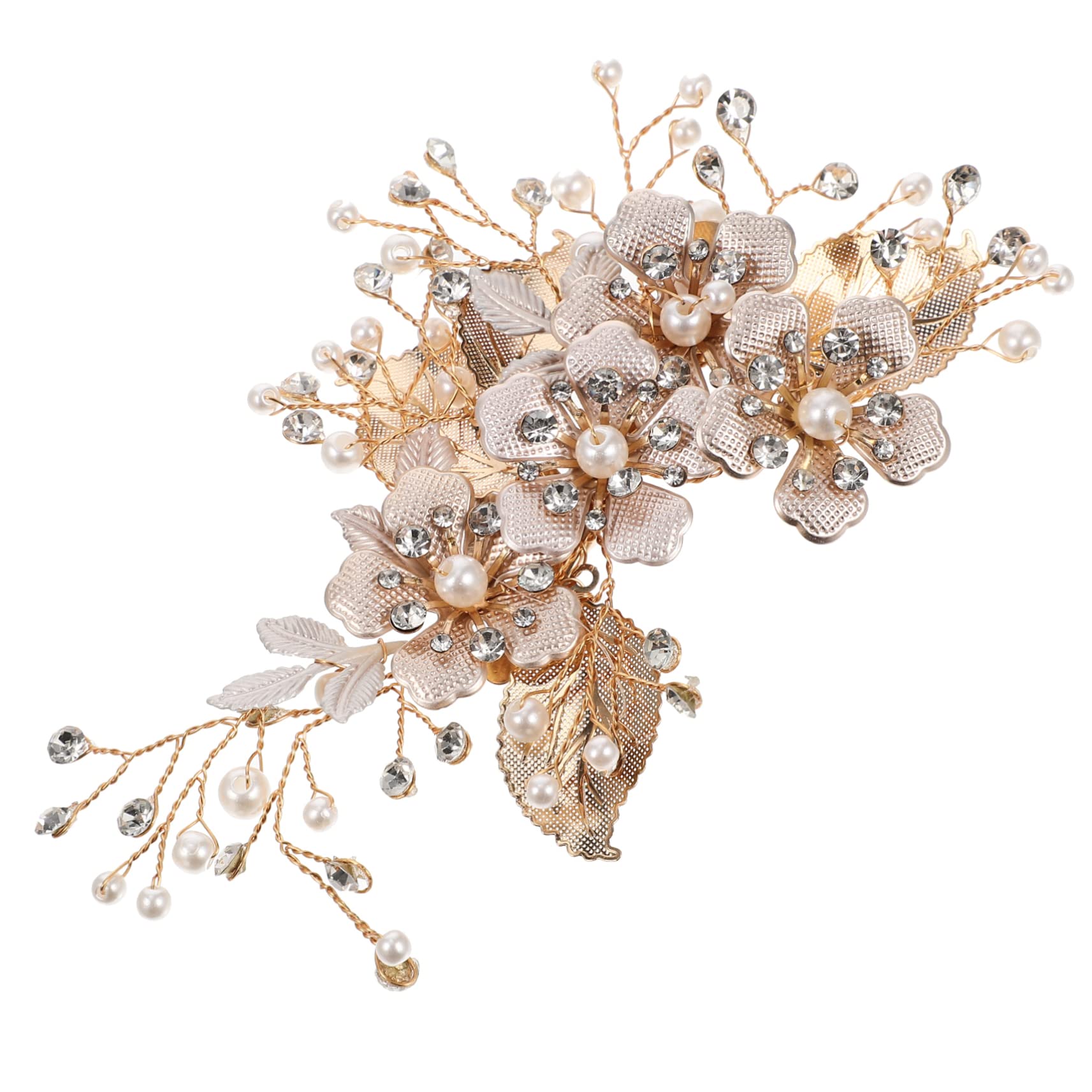 ABOOFAN 5 Pz Tornante Accessori Per Con Strass Fermagli Per in Metallo Fermaglio Per a Fiore Tiragraffi Per Gatti Molletta Di Strass Perla Copricapo Nozze Mancare