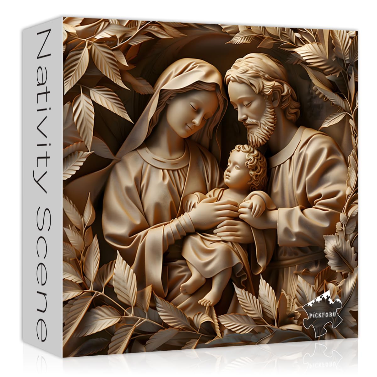 PICKFORU Nativity Scene Puzzles for Adults 1000 Pieces, Christian Jesus Puzzle Christmas Nativity, Unique Religious Jigsaw Puzzles Art,Hard Impossible Challenging Puzzles
