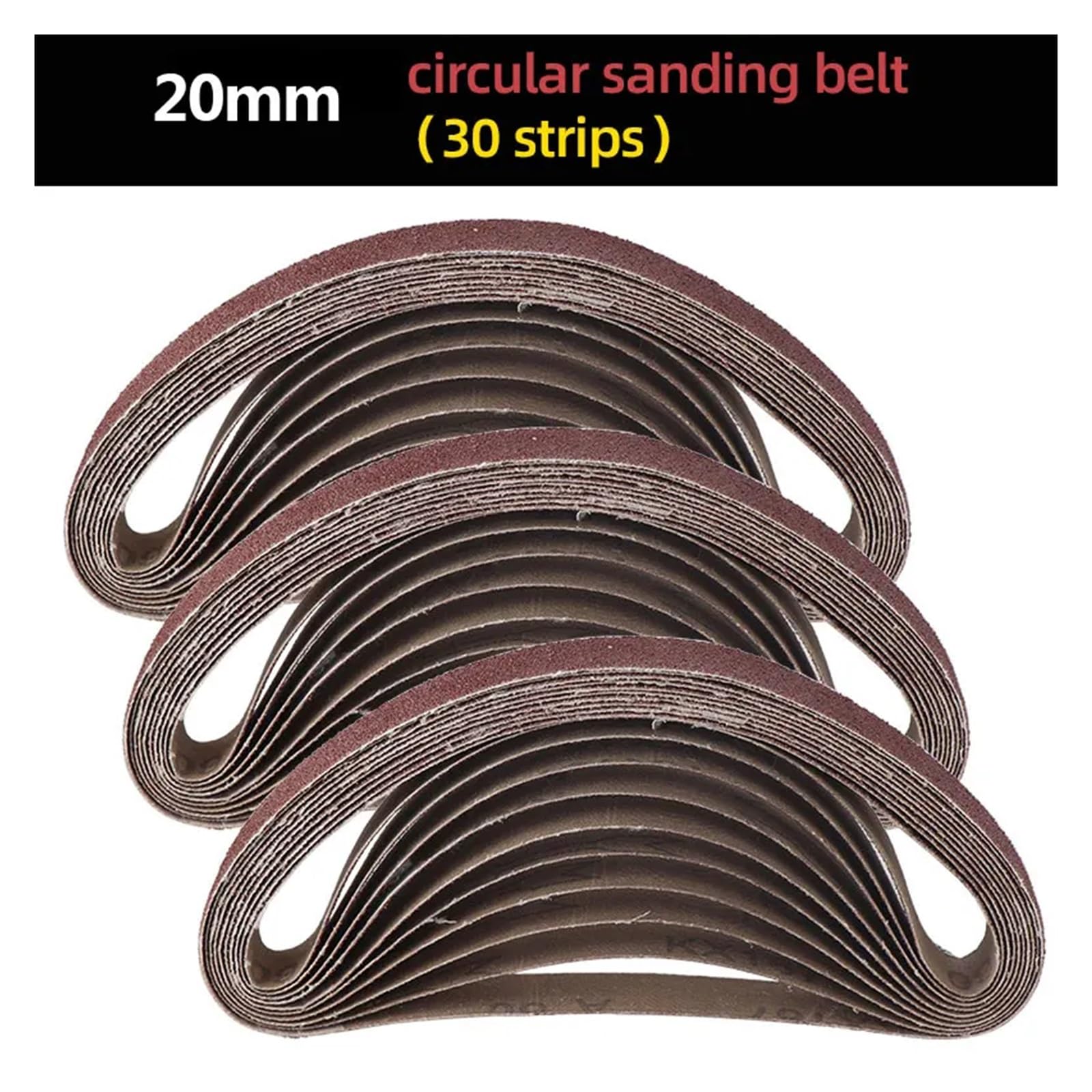 Nastro abrasivo, Nastri abrasivi 20x520mm grana 60-600 10 pezzi/30 pezzi for lucidatura con levigatrice a nastro(30pcs,120)