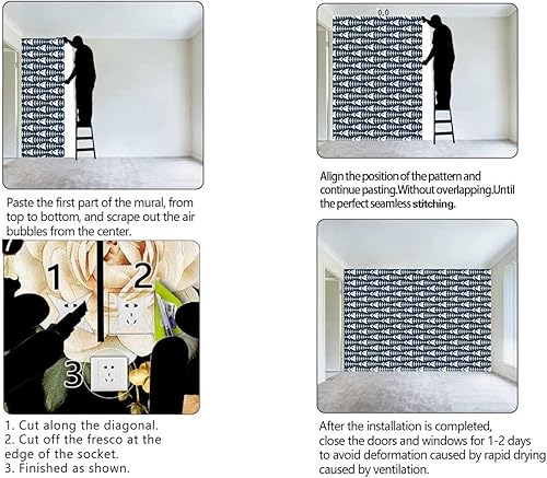 Miniatura 9 de ZYMECH Papel de contacto de animales para despegar y pegar, papel personalizado para gabinete de cocina, diseño exclusivo de 78.7 pulgadas de ancho