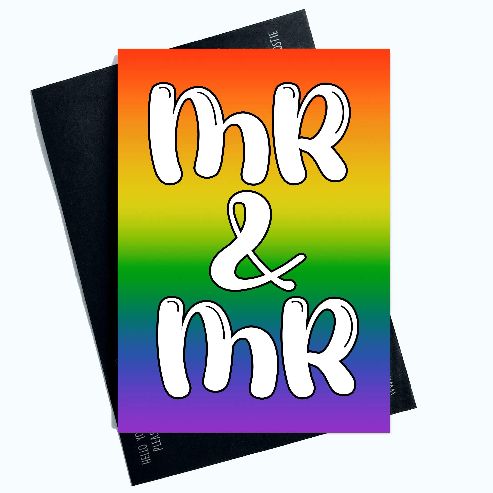 Gay Wedding Greeting Card LGBTQ Mr & Mr Same Sex Marriage Wedding Engagement Anniversary Cards SP84