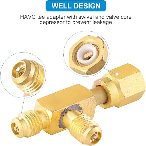 Miniatura 4 de Camiseta de acceso rápido al acoplador, adaptador en T de acoplador rápido de núcleo de válvulas de 14 pulgadas con conector giratorio para colector