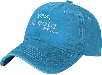 Baseball Cap for Men Yes Im Cold Me 247 Cowboy Hat Women Classic Trucker Hat Adjustable Dad Hats Black