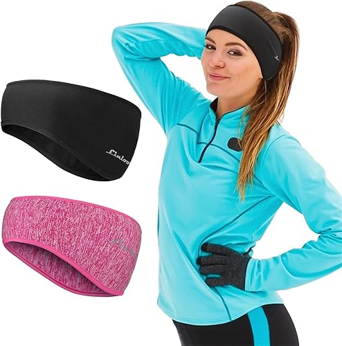 Diadema calentadora de orejas de invierno para mujeres y hombres, orejeras térmicas elásticas de forro polar para correr, senderismo, esquí,