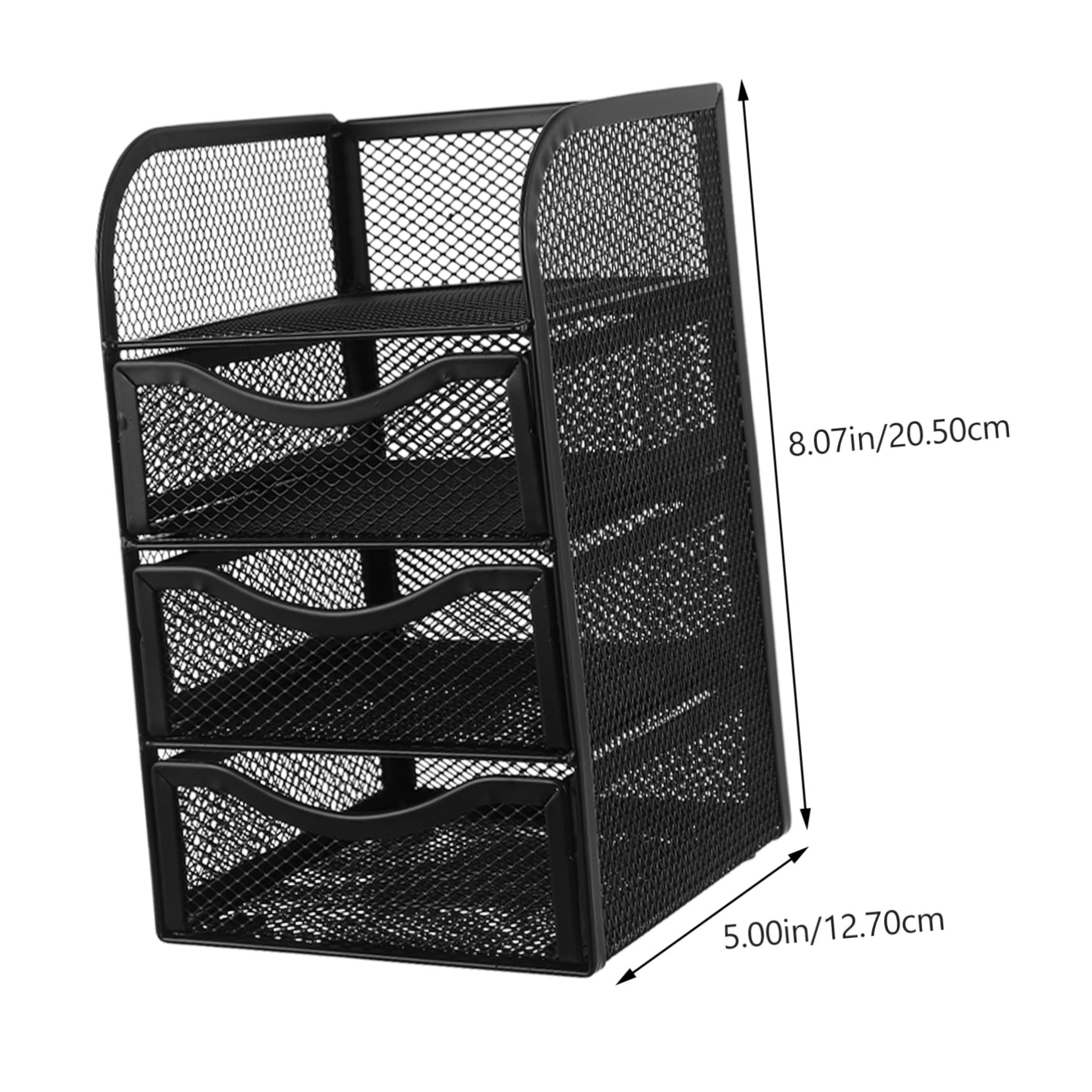 VILLCASE Caja Estante de Almacenamiento organizadores de Escritorio envases de Maquillaje Estuche de papelería Multicapa contenedor de Almacenamiento de Oficina Malla cajonera