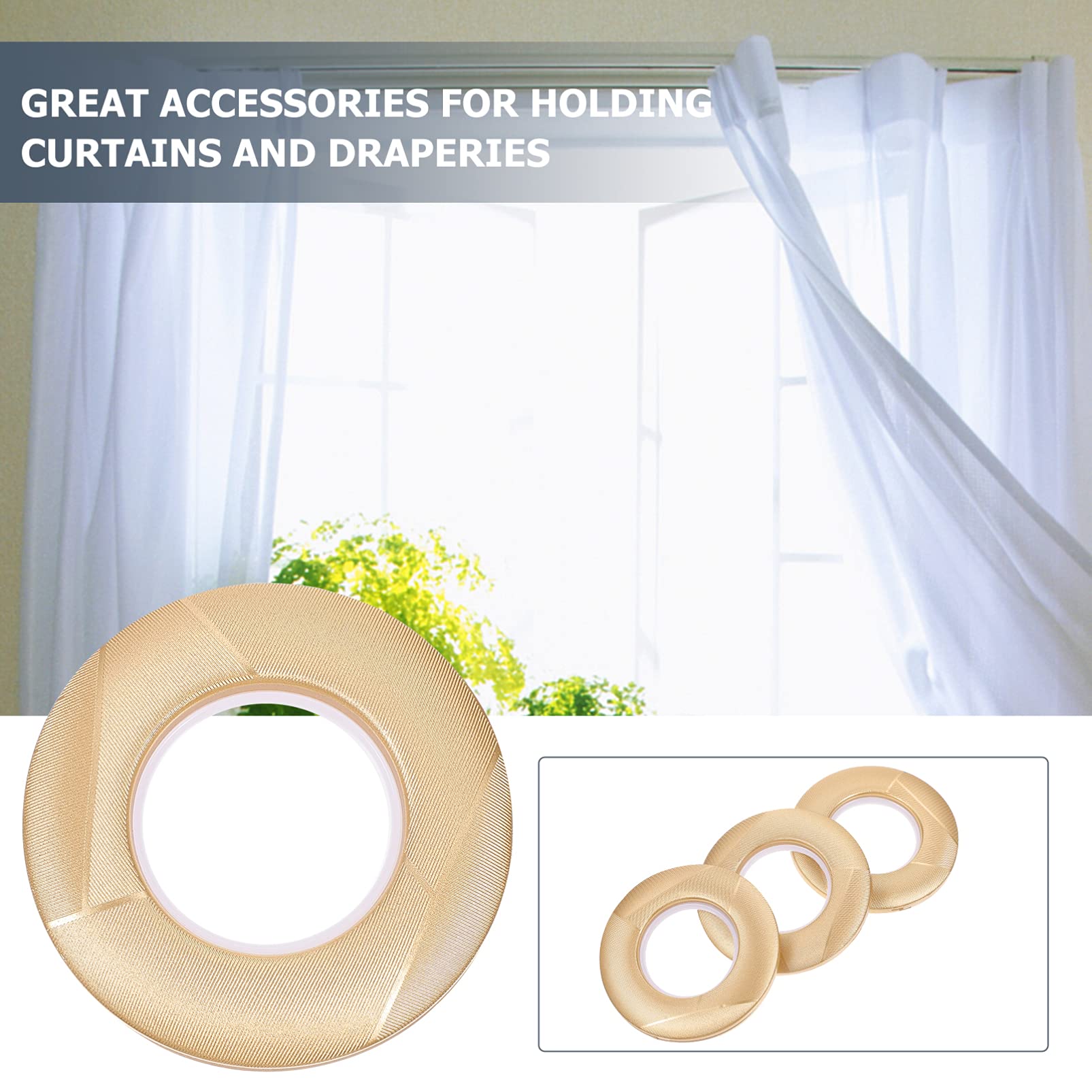 MAGICLULU 80 Stück Vorhang Ösenringe aus Pp mit Glatten Ecken und Selbstverriegelnder Funktion Gardinenringe für Wohnzimmer und Schlafzimmer