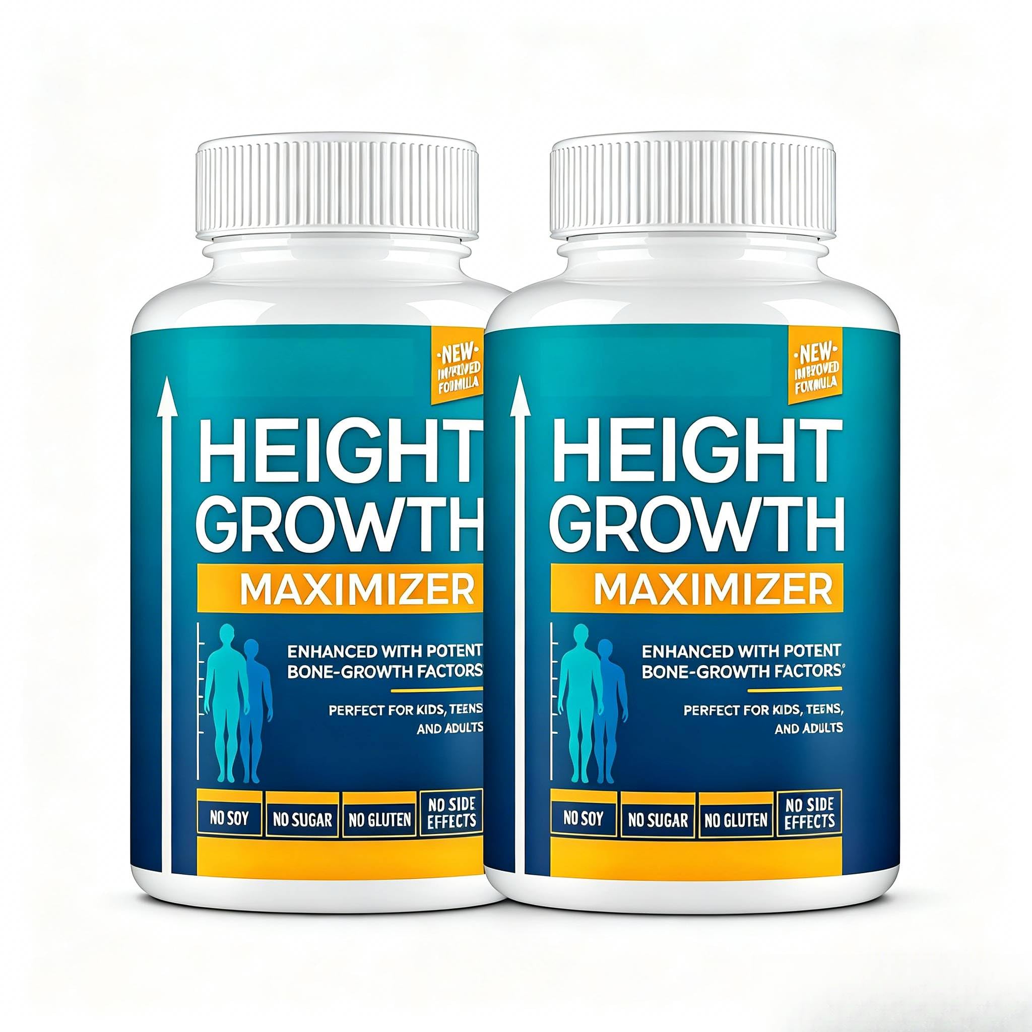 Growth Nutrition (paquete de 2) - Promueve el crecimiento corporal | Apoya el crecimiento mientras duerme - Apoya la salud de las articulaciones y los músculos