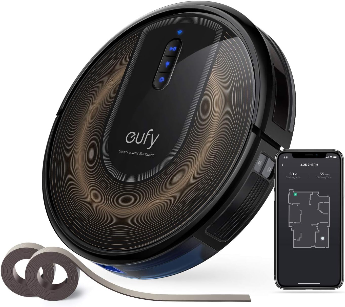 eufy by Anker, RoboVac G30 Hybrid, Robot Vacuum with Smart Dynamic Navigation 2.0, 2-in-1 Sweep and mop, 2000Pa Suction, Wi-Fi, Boundary Strips -