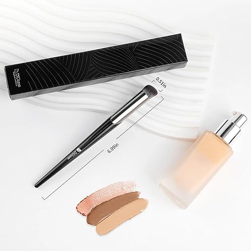 Miniatura 8 de DUcare Pincel para Corrector Bajo los Ojos, cepillo angular pequeño para nariz y contorno, base de maquillaje mini delgada inclinada para círculos
