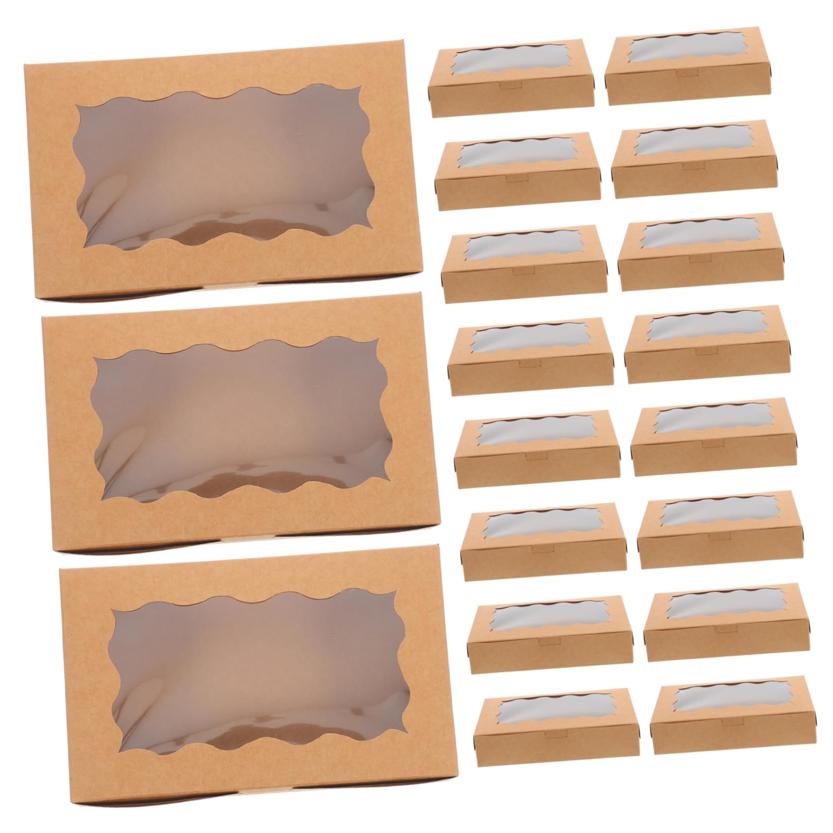 VERDANVERSE 50pcs Boxes Boxes Macaron Boxes with Clear Window Multi Function Bakery Cases for Cookies Cake Packaging for Parties and Takeout Desserts